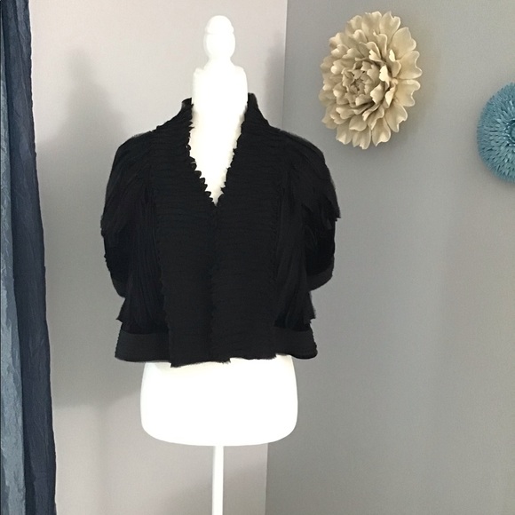 🖤 NWT BCBGMaxAzria Lace Velvet Jacket Rare! XS 🖤 - Picture 2 of 8